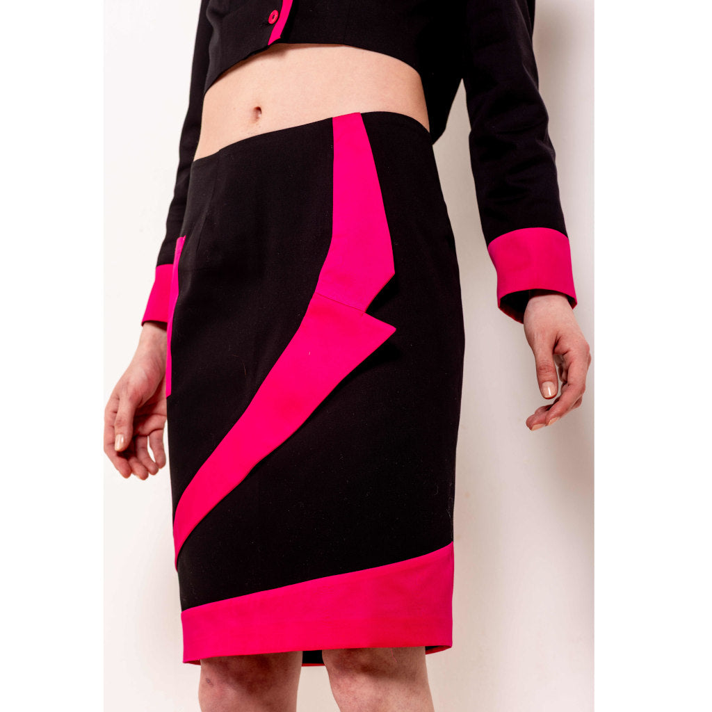 Jupe crayon à simple col